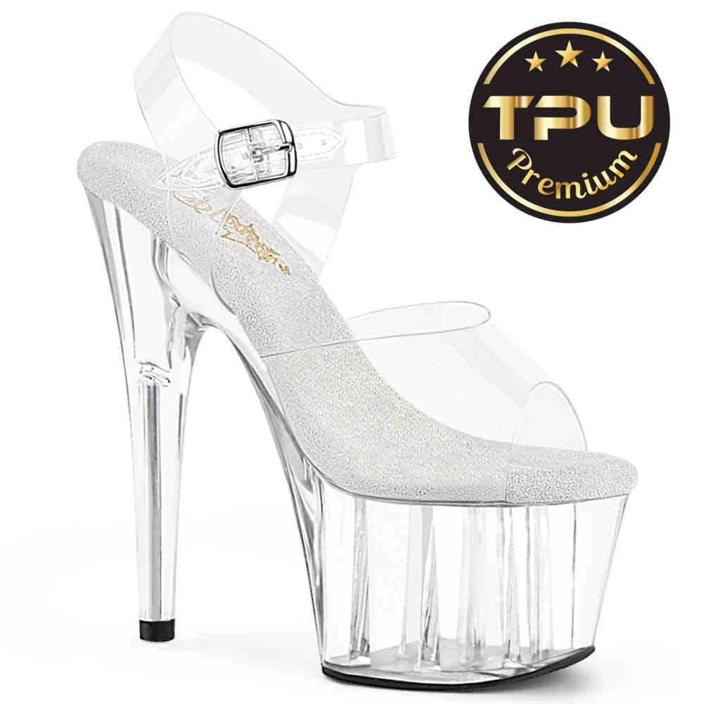 Pleaser - ADORE708PREM Sandale à bride à la cheville - Transparent Product image